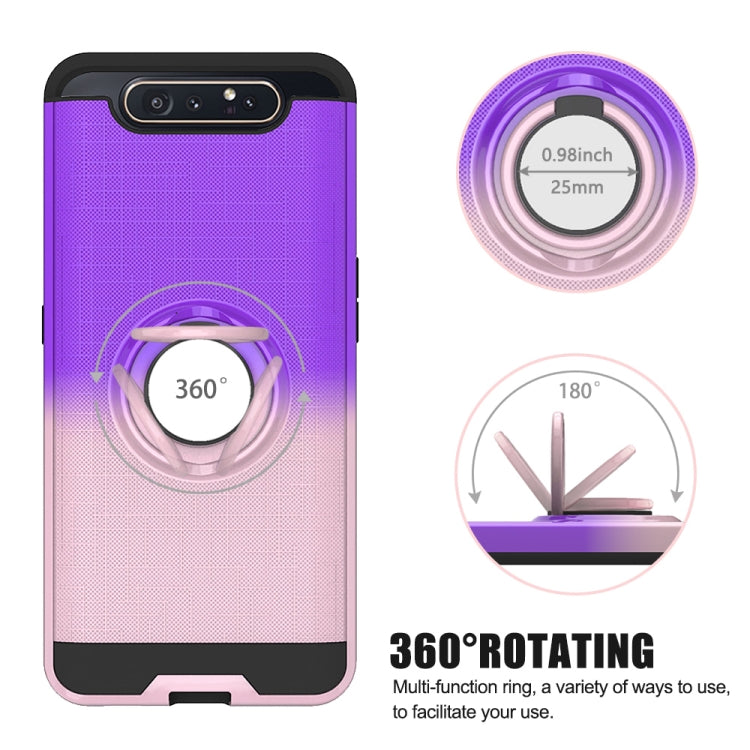 For Galaxy A80 / A90 2 In 1 PC + TPU Protective Case with 360 Degrees Rotate Ring Holder