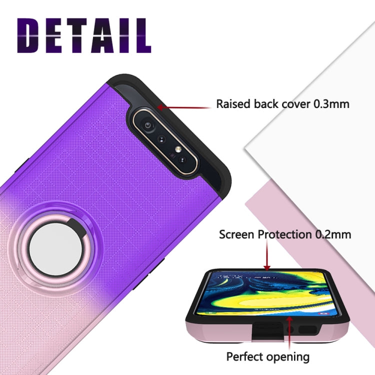 For Galaxy A80 / A90 2 In 1 PC + TPU Protective Case with 360 Degrees Rotate Ring Holder