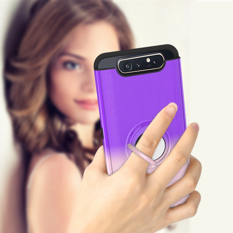 For Galaxy A80 / A90 2 In 1 PC + TPU Protective Case with 360 Degrees Rotate Ring Holder