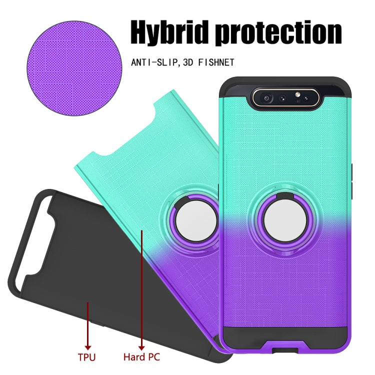 For Galaxy A80 / A90 2 In 1 PC + TPU Protective Case with 360 Degrees Rotate Ring Holder