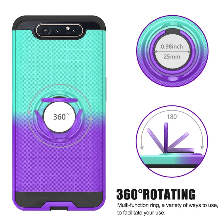For Galaxy A80 / A90 2 In 1 PC + TPU Protective Case with 360 Degrees Rotate Ring Holder