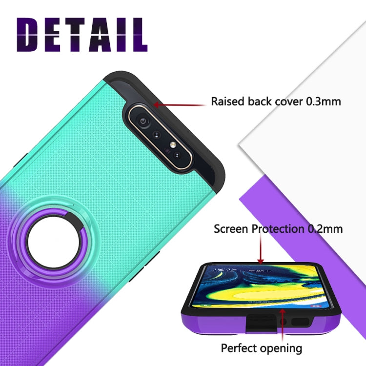 For Galaxy A80 / A90 2 In 1 PC + TPU Protective Case with 360 Degrees Rotate Ring Holder