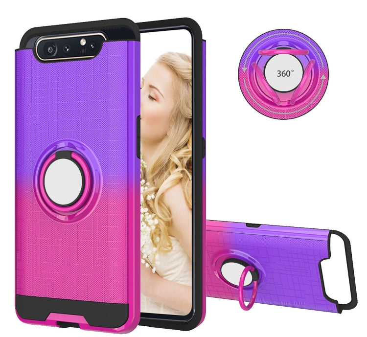 For Galaxy A80 / A90 2 In 1 PC + TPU Protective Case with 360 Degrees Rotate Ring Holder