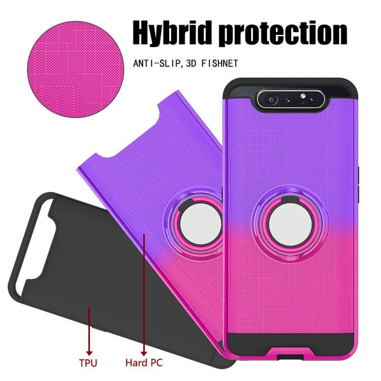 For Galaxy A80 / A90 2 In 1 PC + TPU Protective Case with 360 Degrees Rotate Ring Holder
