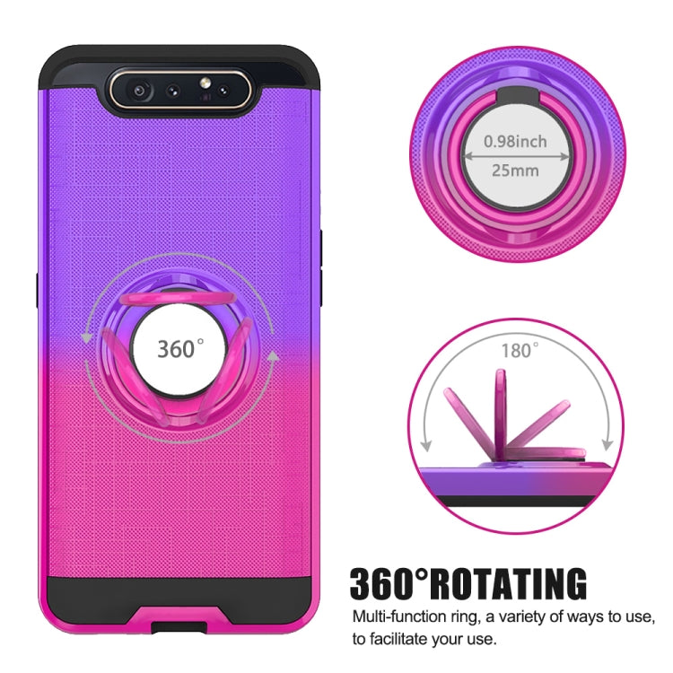 For Galaxy A80 / A90 2 In 1 PC + TPU Protective Case with 360 Degrees Rotate Ring Holder