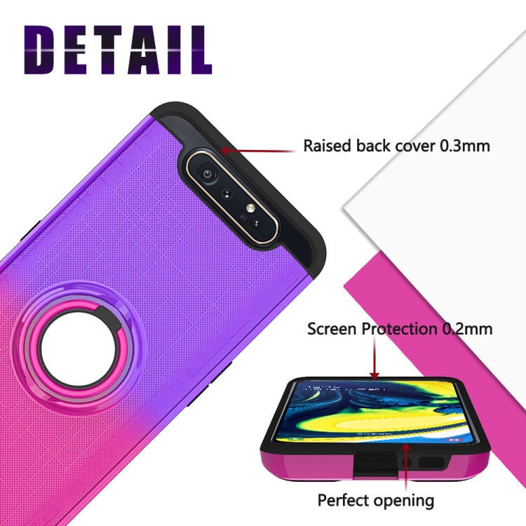 For Galaxy A80 / A90 2 In 1 PC + TPU Protective Case with 360 Degrees Rotate Ring Holder