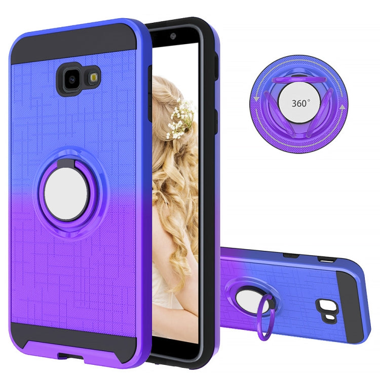 For Galaxy J4+ 2 In 1 PC + TPU Protective Case with 360 Degrees Rotate Ring Holder