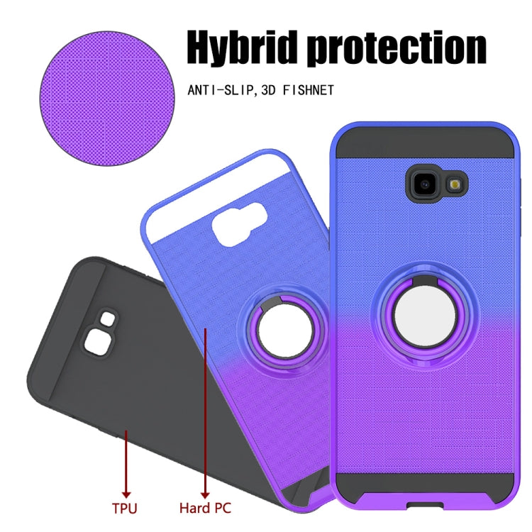 For Galaxy J4+ 2 In 1 PC + TPU Protective Case with 360 Degrees Rotate Ring Holder