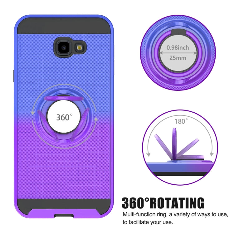 For Galaxy J4+ 2 In 1 PC + TPU Protective Case with 360 Degrees Rotate Ring Holder