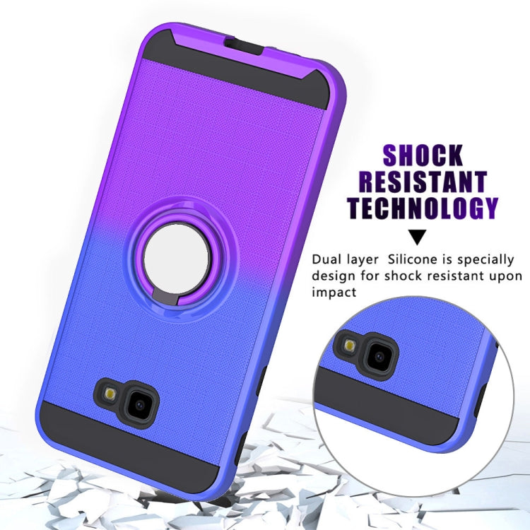 For Galaxy J4+ 2 In 1 PC + TPU Protective Case with 360 Degrees Rotate Ring Holder