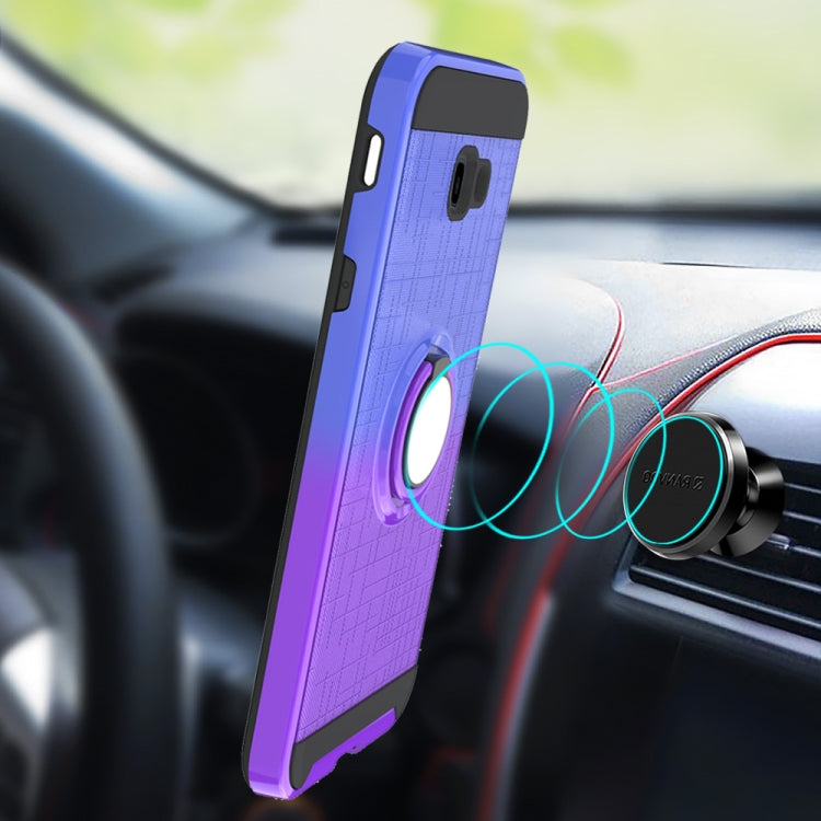 For Galaxy J4+ 2 In 1 PC + TPU Protective Case with 360 Degrees Rotate Ring Holder