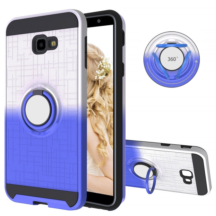 For Galaxy J4+ 2 In 1 PC + TPU Protective Case with 360 Degrees Rotate Ring Holder