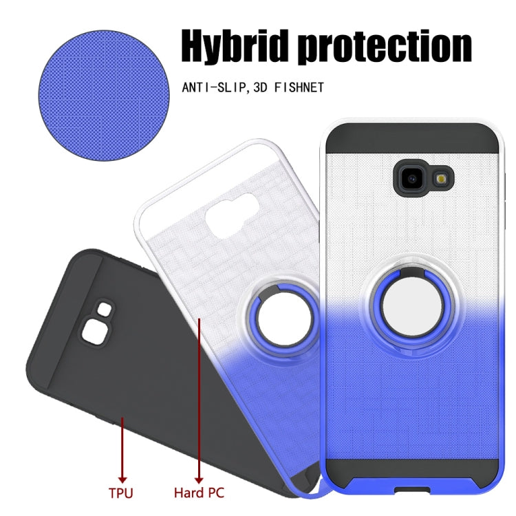 For Galaxy J4+ 2 In 1 PC + TPU Protective Case with 360 Degrees Rotate Ring Holder