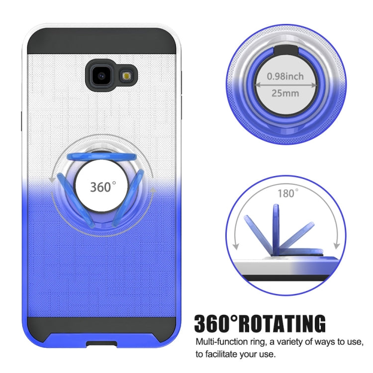 For Galaxy J4+ 2 In 1 PC + TPU Protective Case with 360 Degrees Rotate Ring Holder