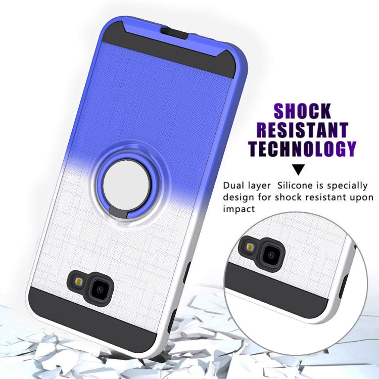 For Galaxy J4+ 2 In 1 PC + TPU Protective Case with 360 Degrees Rotate Ring Holder