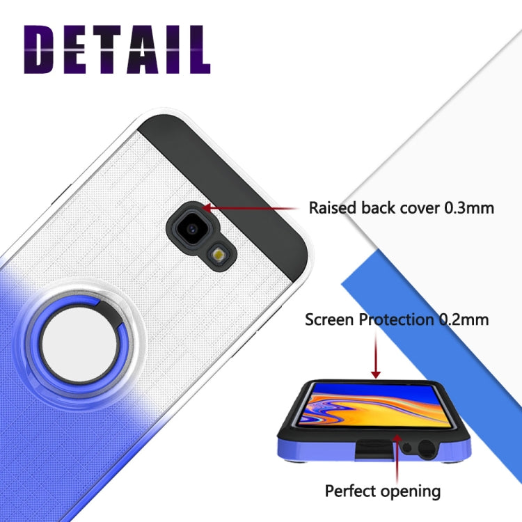 For Galaxy J4+ 2 In 1 PC + TPU Protective Case with 360 Degrees Rotate Ring Holder