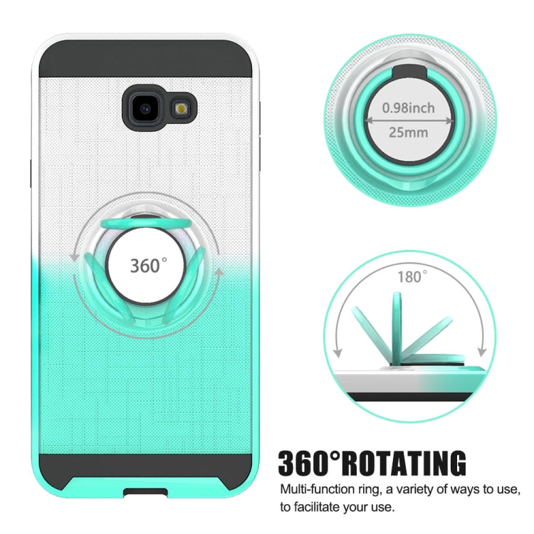 For Galaxy J4+ 2 In 1 PC + TPU Protective Case with 360 Degrees Rotate Ring Holder