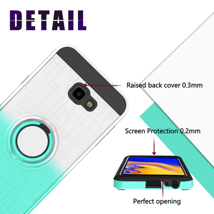For Galaxy J4+ 2 In 1 PC + TPU Protective Case with 360 Degrees Rotate Ring Holder