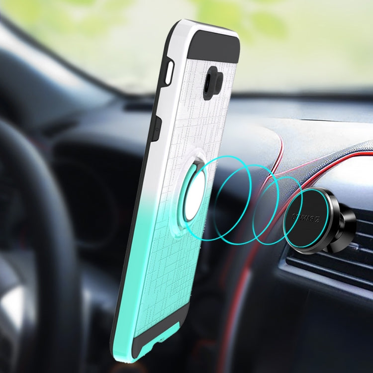 For Galaxy J4+ 2 In 1 PC + TPU Protective Case with 360 Degrees Rotate Ring Holder