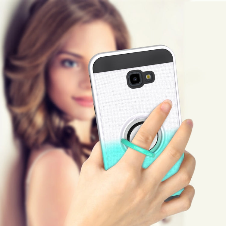 For Galaxy J4+ 2 In 1 PC + TPU Protective Case with 360 Degrees Rotate Ring Holder