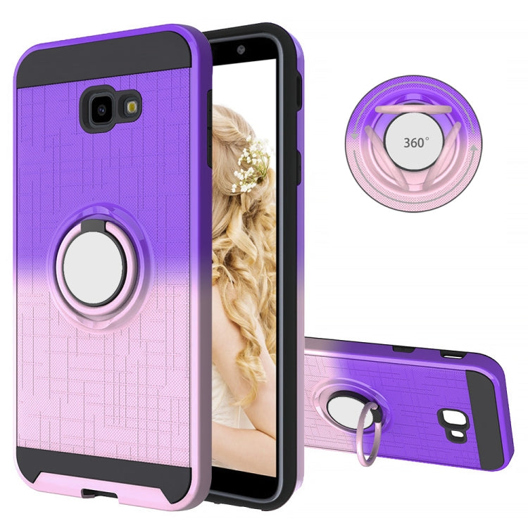 For Galaxy J4+ 2 In 1 PC + TPU Protective Case with 360 Degrees Rotate Ring Holder