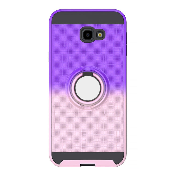 For Galaxy J4+ 2 In 1 PC + TPU Protective Case with 360 Degrees Rotate Ring Holder