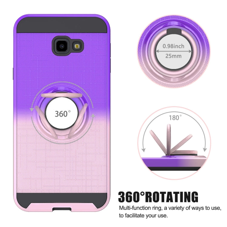 For Galaxy J4+ 2 In 1 PC + TPU Protective Case with 360 Degrees Rotate Ring Holder