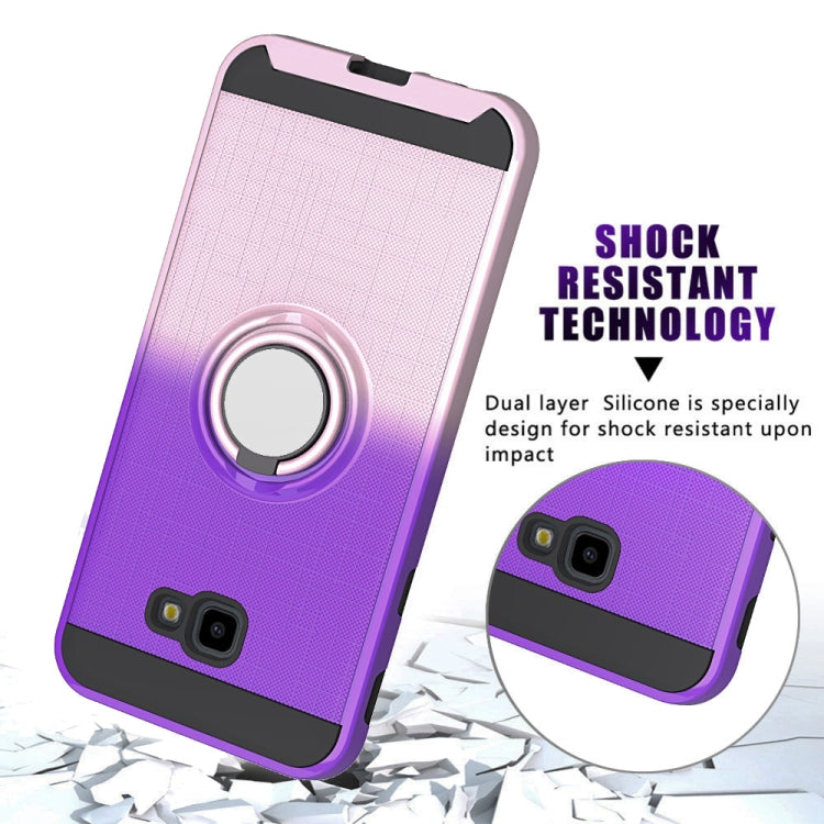 For Galaxy J4+ 2 In 1 PC + TPU Protective Case with 360 Degrees Rotate Ring Holder