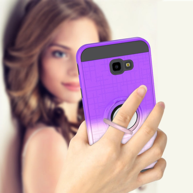 For Galaxy J4+ 2 In 1 PC + TPU Protective Case with 360 Degrees Rotate Ring Holder