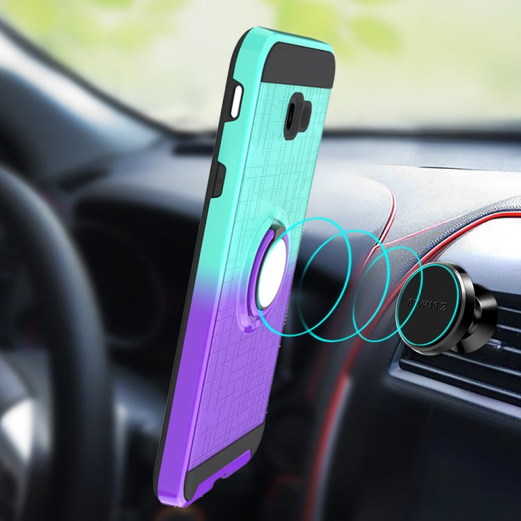 For Galaxy J4+ 2 In 1 PC + TPU Protective Case with 360 Degrees Rotate Ring Holder