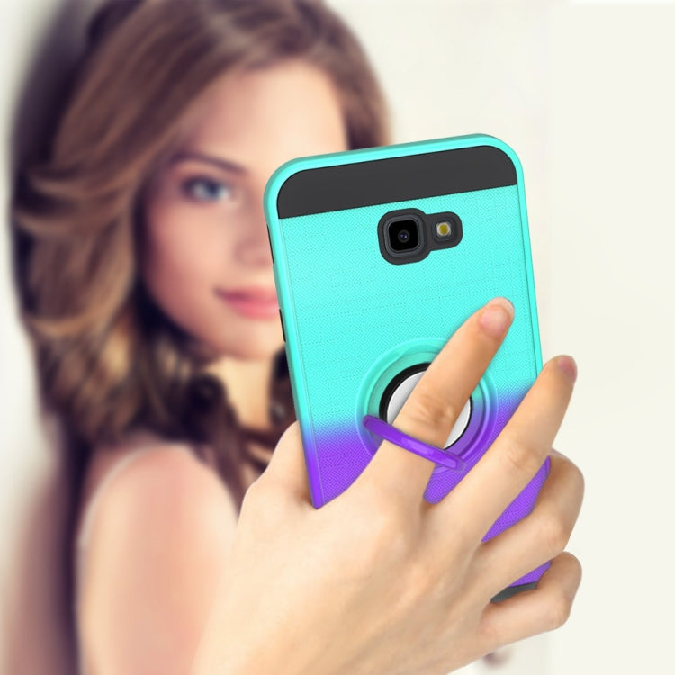 For Galaxy J4+ 2 In 1 PC + TPU Protective Case with 360 Degrees Rotate Ring Holder
