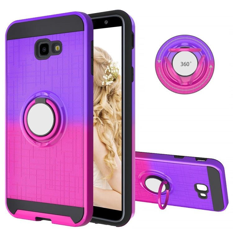 For Galaxy J4+ 2 In 1 PC + TPU Protective Case with 360 Degrees Rotate Ring Holder