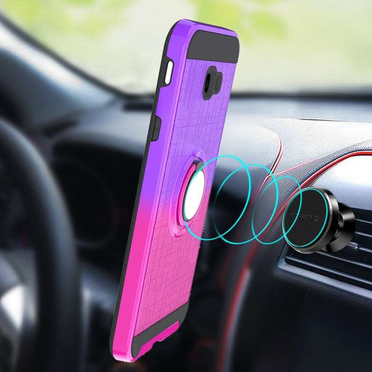 For Galaxy J4+ 2 In 1 PC + TPU Protective Case with 360 Degrees Rotate Ring Holder