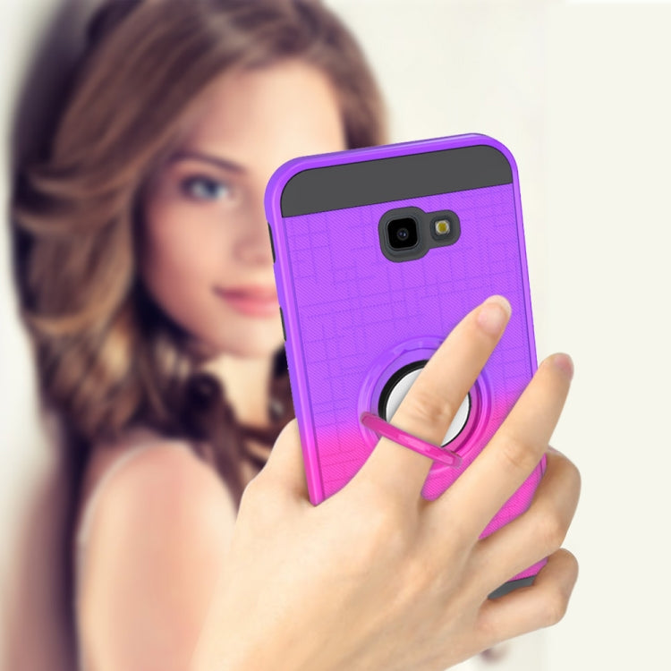 For Galaxy J4+ 2 In 1 PC + TPU Protective Case with 360 Degrees Rotate Ring Holder