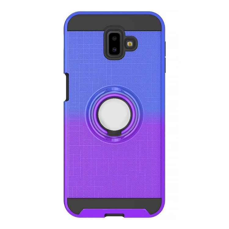 For Galaxy J6+ 2 In 1 PC + TPU Protective Case with 360 Degrees Rotate Ring Holder