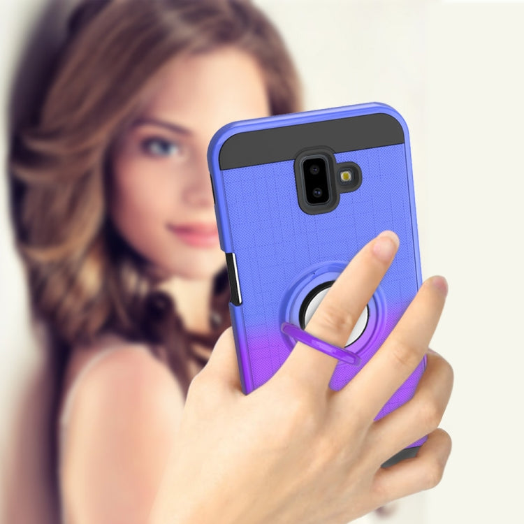 For Galaxy J6+ 2 In 1 PC + TPU Protective Case with 360 Degrees Rotate Ring Holder