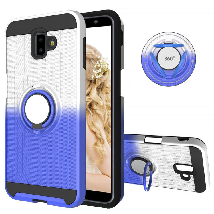 For Galaxy J6+ 2 In 1 PC + TPU Protective Case with 360 Degrees Rotate Ring Holder