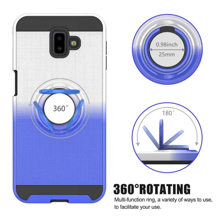 For Galaxy J6+ 2 In 1 PC + TPU Protective Case with 360 Degrees Rotate Ring Holder