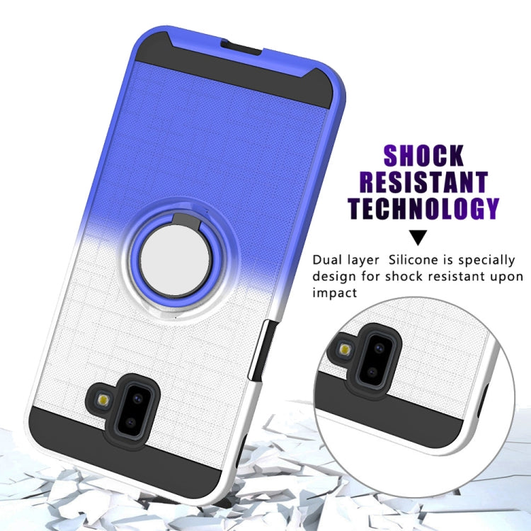For Galaxy J6+ 2 In 1 PC + TPU Protective Case with 360 Degrees Rotate Ring Holder