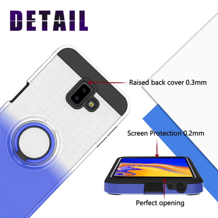 For Galaxy J6+ 2 In 1 PC + TPU Protective Case with 360 Degrees Rotate Ring Holder