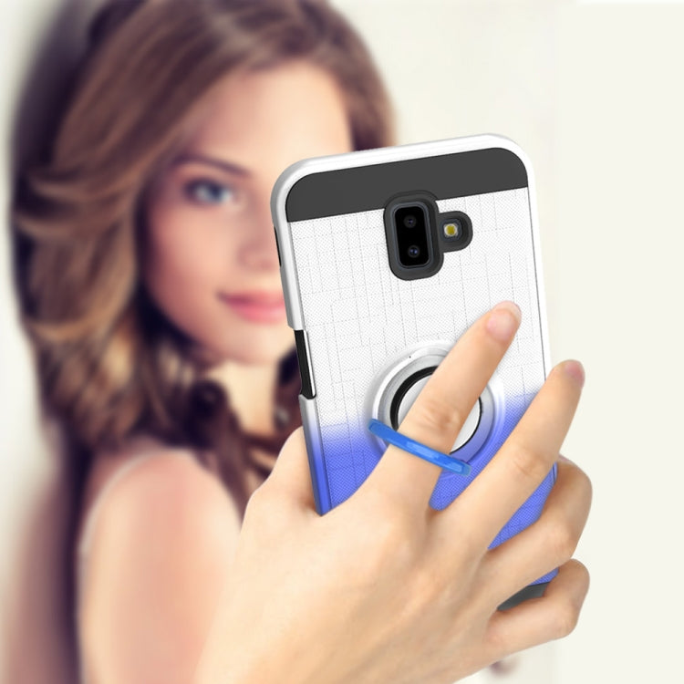 For Galaxy J6+ 2 In 1 PC + TPU Protective Case with 360 Degrees Rotate Ring Holder