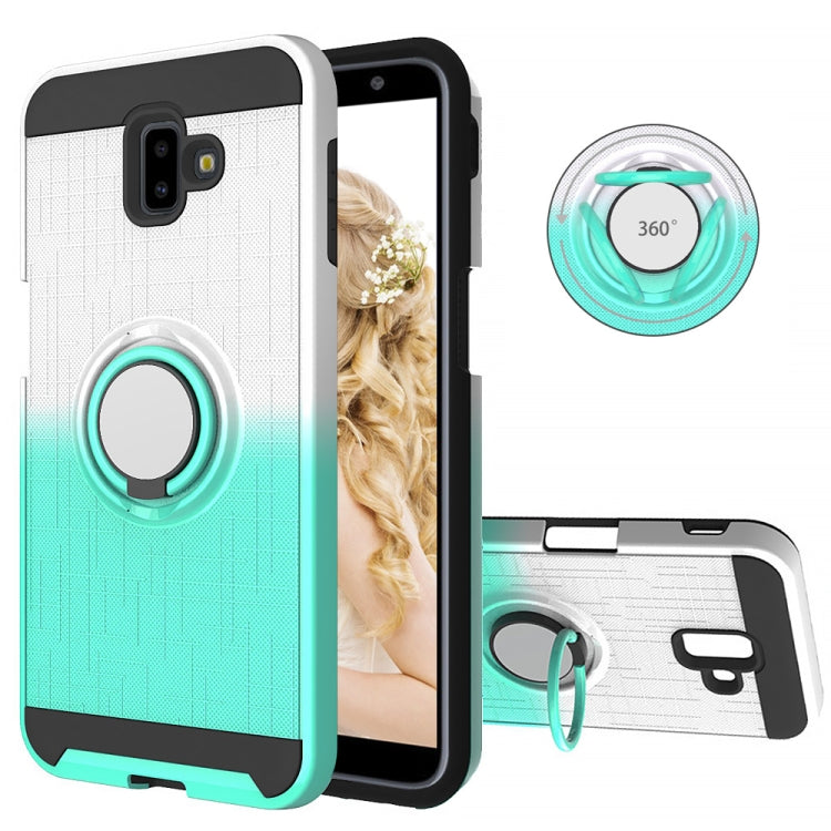 For Galaxy J6+ 2 In 1 PC + TPU Protective Case with 360 Degrees Rotate Ring Holder
