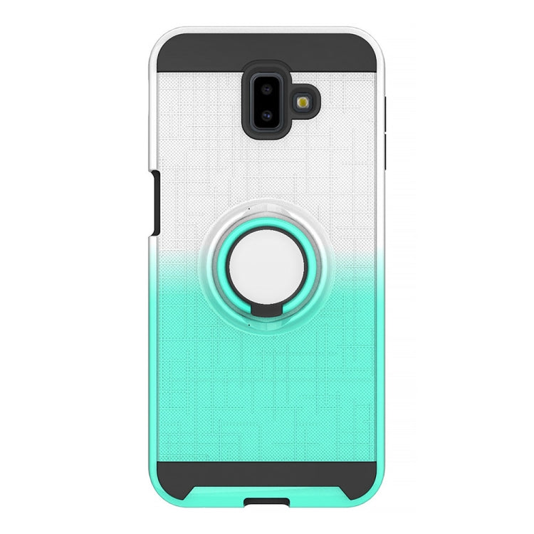 For Galaxy J6+ 2 In 1 PC + TPU Protective Case with 360 Degrees Rotate Ring Holder