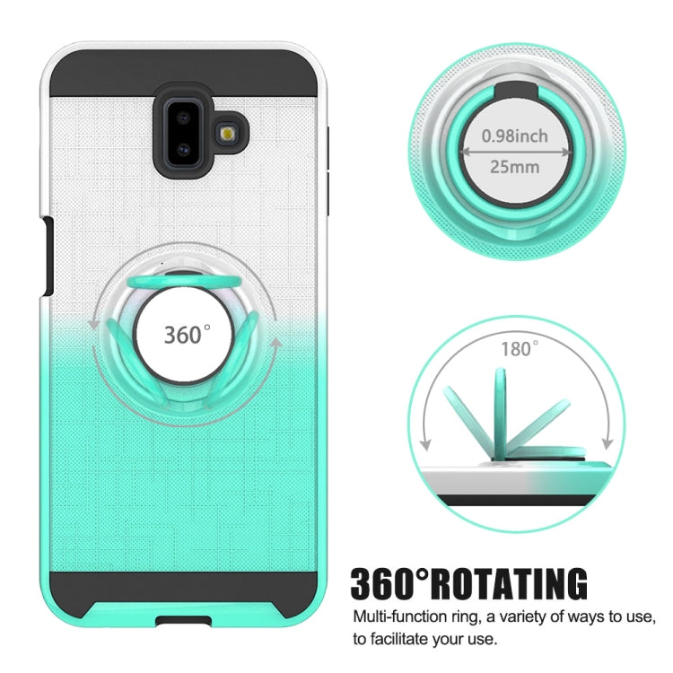 For Galaxy J6+ 2 In 1 PC + TPU Protective Case with 360 Degrees Rotate Ring Holder