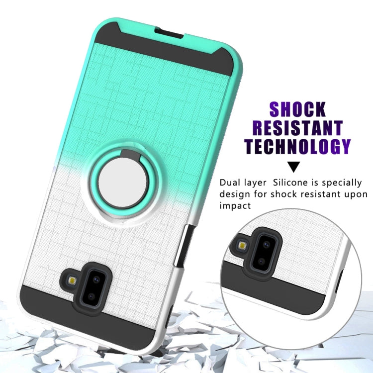 For Galaxy J6+ 2 In 1 PC + TPU Protective Case with 360 Degrees Rotate Ring Holder