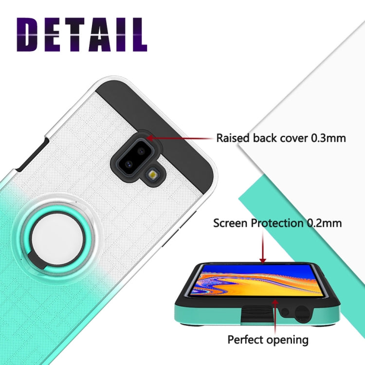 For Galaxy J6+ 2 In 1 PC + TPU Protective Case with 360 Degrees Rotate Ring Holder