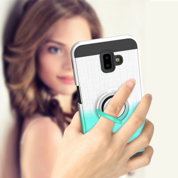 For Galaxy J6+ 2 In 1 PC + TPU Protective Case with 360 Degrees Rotate Ring Holder