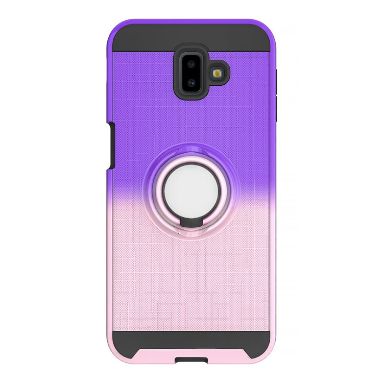 For Galaxy J6+ 2 In 1 PC + TPU Protective Case with 360 Degrees Rotate Ring Holder
