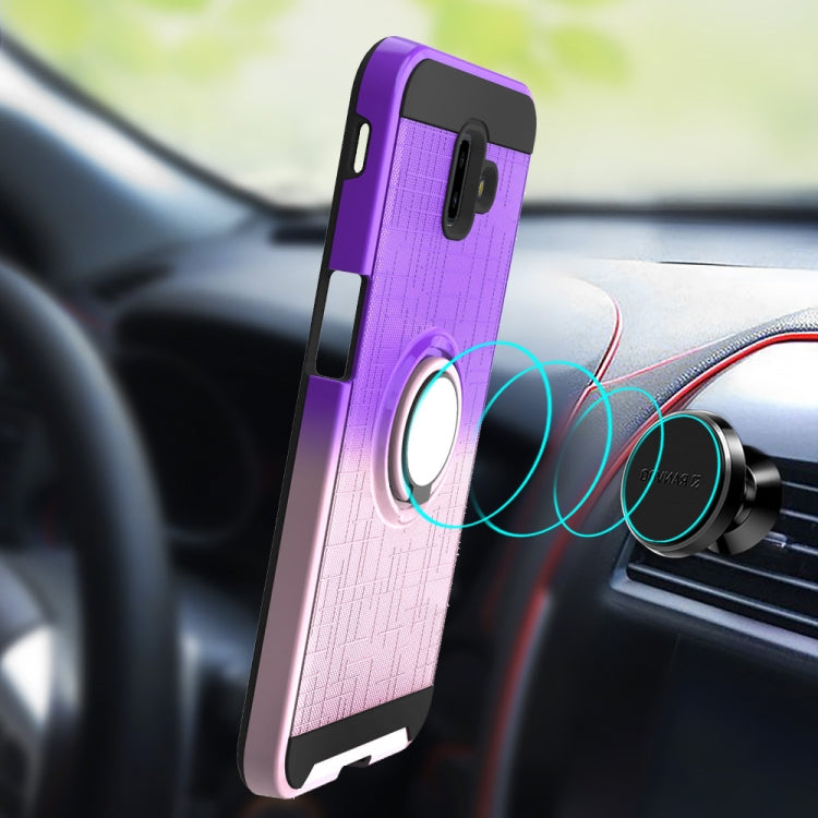 For Galaxy J6+ 2 In 1 PC + TPU Protective Case with 360 Degrees Rotate Ring Holder