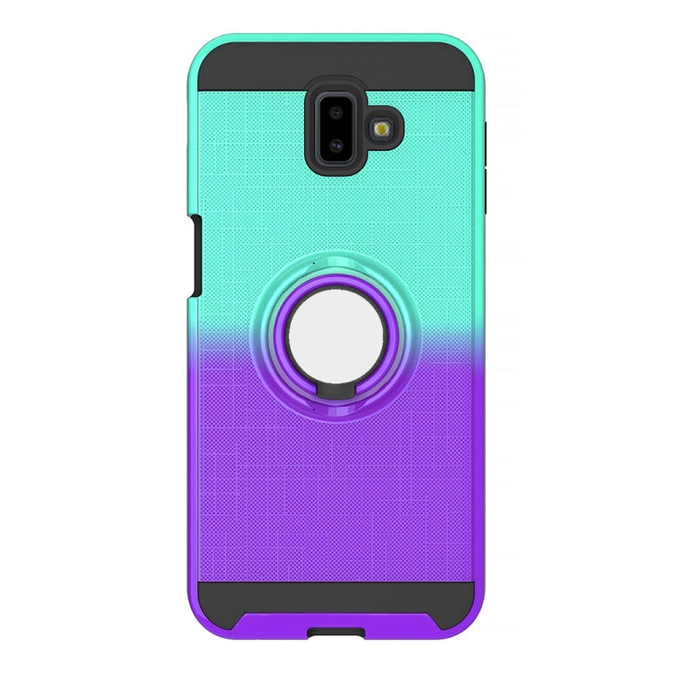 For Galaxy J6+ 2 In 1 PC + TPU Protective Case with 360 Degrees Rotate Ring Holder